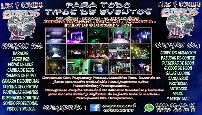 Luz y Sonido "Escorpions Night Disco"