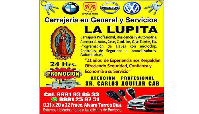 Cerrajería en General y Servicios "La Lupita"